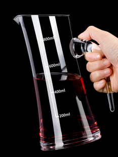 带刻度家用大号分酒器红酒醒酒器分酒壶水晶玻璃商用酒店倒酒器