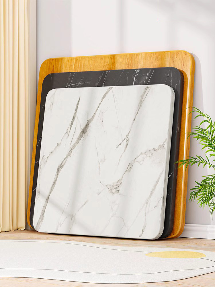 正方形餐桌面板单独烤火台面实木板家用麻将桌餐桌小盖板定制板材