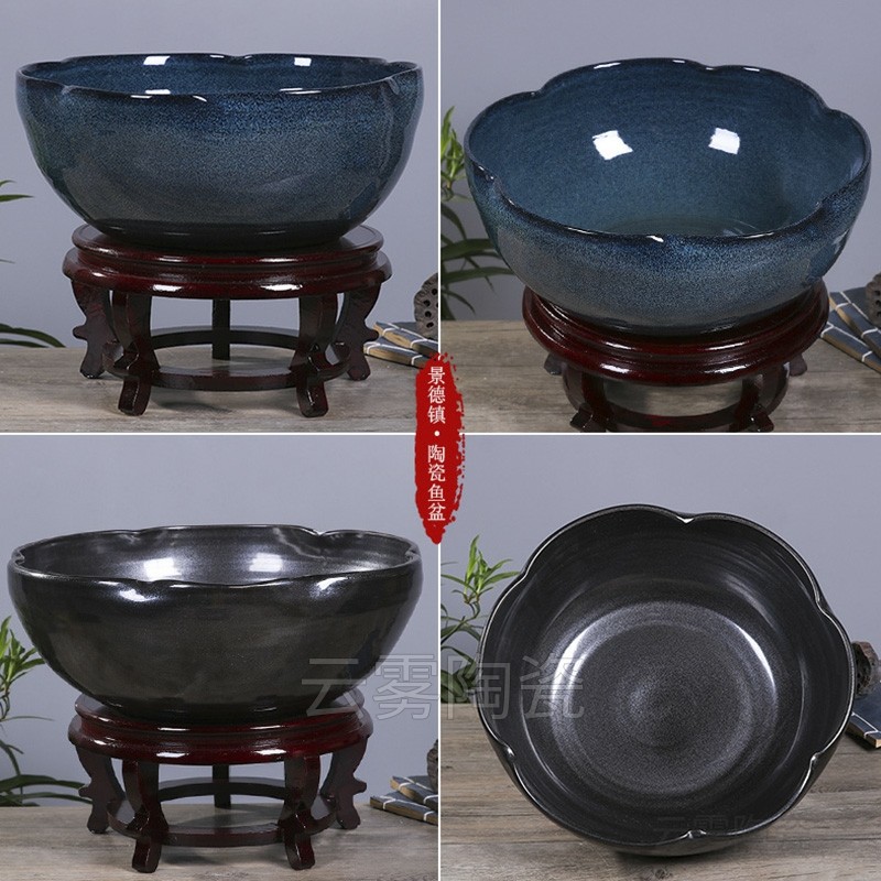 景德镇陶瓷金鱼缸养鱼盆乌龟荷花缸睡莲盆客厅装饰摆件创意风水缸,宠物/宠物食品及用品,桌面缸,淘宝优惠券,粉丝福利购,淘宝优惠卷