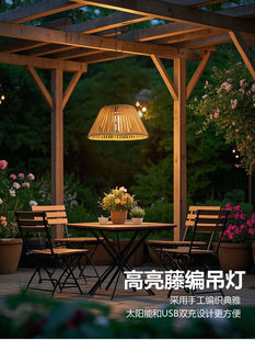 太阳能户外吊灯防水庭院灯室外凉亭走廊过道阳台灯阳光房葡萄架灯