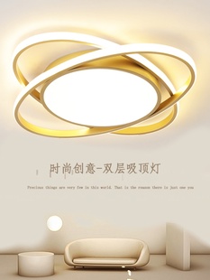 北欧轻奢创意LED吸顶灯卧室房间书房餐厅灯简约现代家用大气灯具