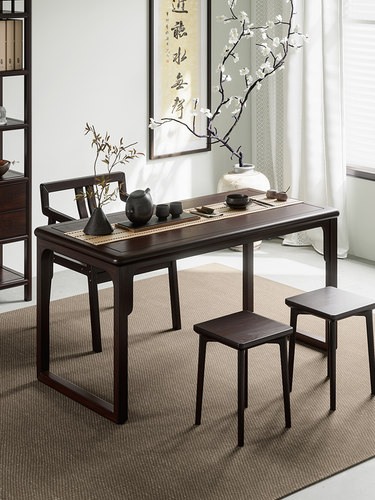 新中式实木茶桌椅家用客厅禅意茶室桌泡茶桌办公室功夫茶几小茶台