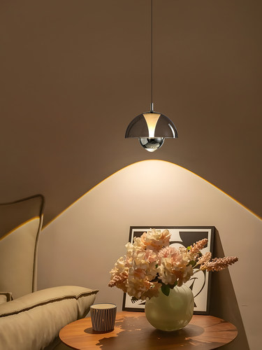 升降花苞床头吊灯现代简约意式轻奢高级感2025新玄关卧室小吊线灯