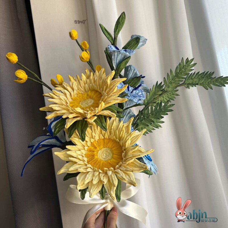 三八妇女节礼物diy花束小众扭扭棒扭扭棒向日葵手工材料手捧情人