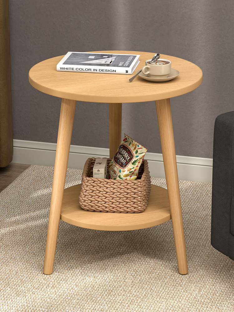 圆桌小茶几桌子简易客厅家用卧室沙发边几床头桌网红迷你茶桌阳台