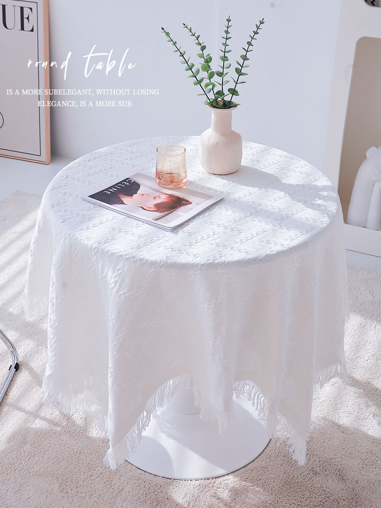 白色长方形桌布ins风拍照背景装布甜品电视柜布置台布轻奢高级感
