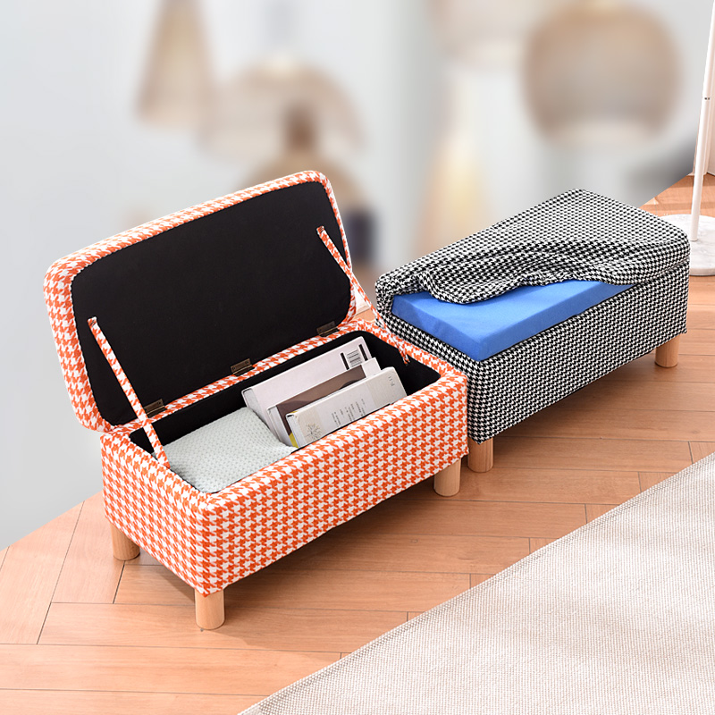 服装店沙发凳试衣间储物长方形收纳凳衣帽间长条小凳子家用换鞋凳