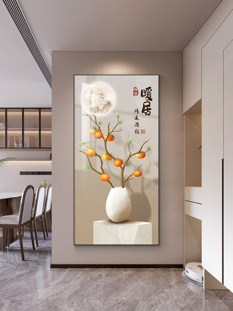 新中式玄关装饰画寓意好走廊过道墙画装饰挂画暖居高级感入户壁画