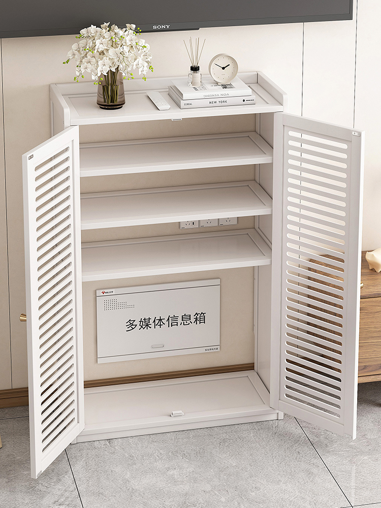 无线路由器收纳盒落地免打孔机顶盒架子WiFi置物架光猫装饰遮挡丑