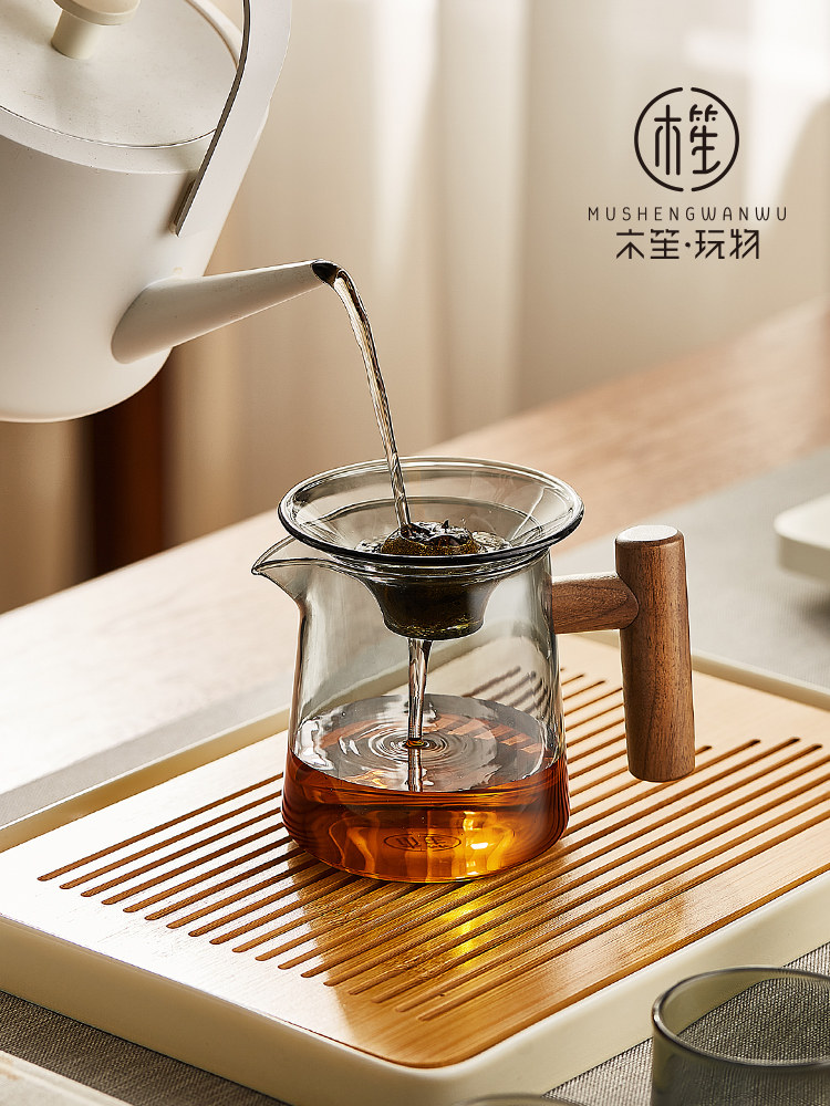 木笙玩物玻璃公道杯带茶滤网一体小青柑专用泡茶壶茶漏分茶器公杯,餐饮具,公道杯,淘宝优惠券,粉丝福利购,淘宝优惠卷