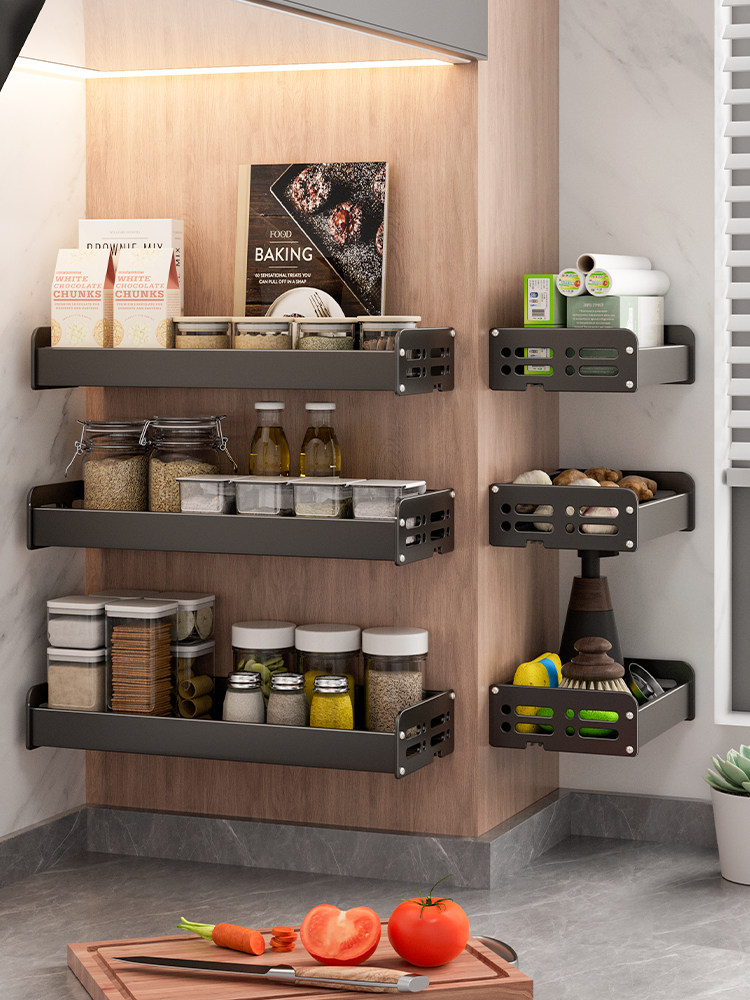 厨房调料置物架20cm25长宽壁挂墙上免打孔35小型窄小尺寸收纳用品