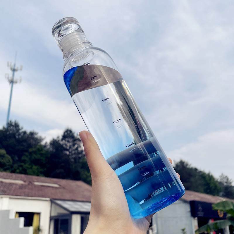 彷矿泉水瓶式水杯子新款可携式上班网红水瓶透明塑料女生高颜值简