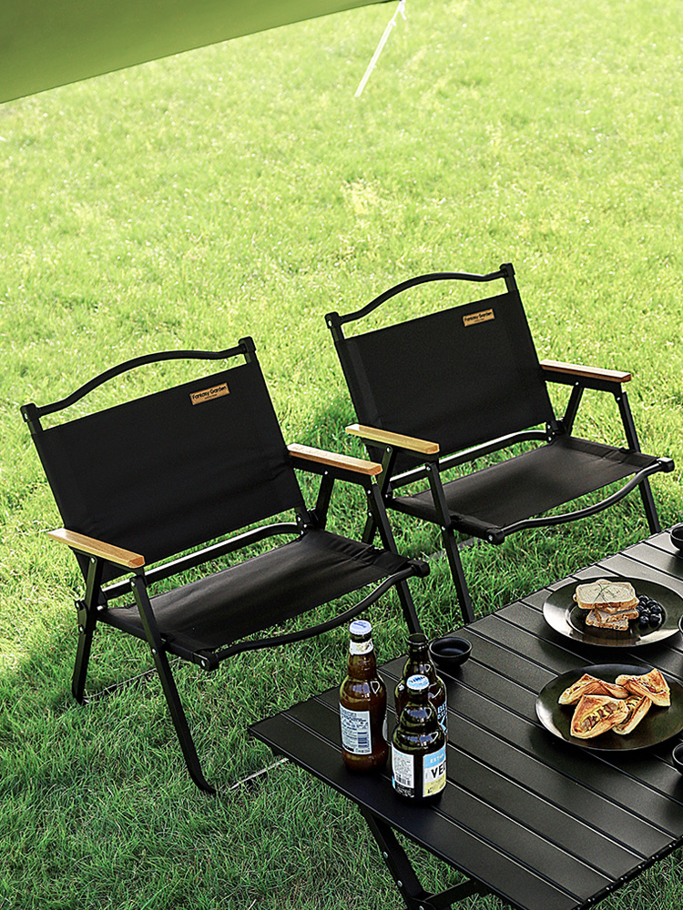 梦花园户外折叠椅子露营椅克米特椅便携式沙滩椅野餐桌椅全套装备