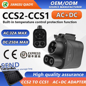 欧标直流转美标直流CCS2 CCS1充电转换头欧洲快充桩转美标车