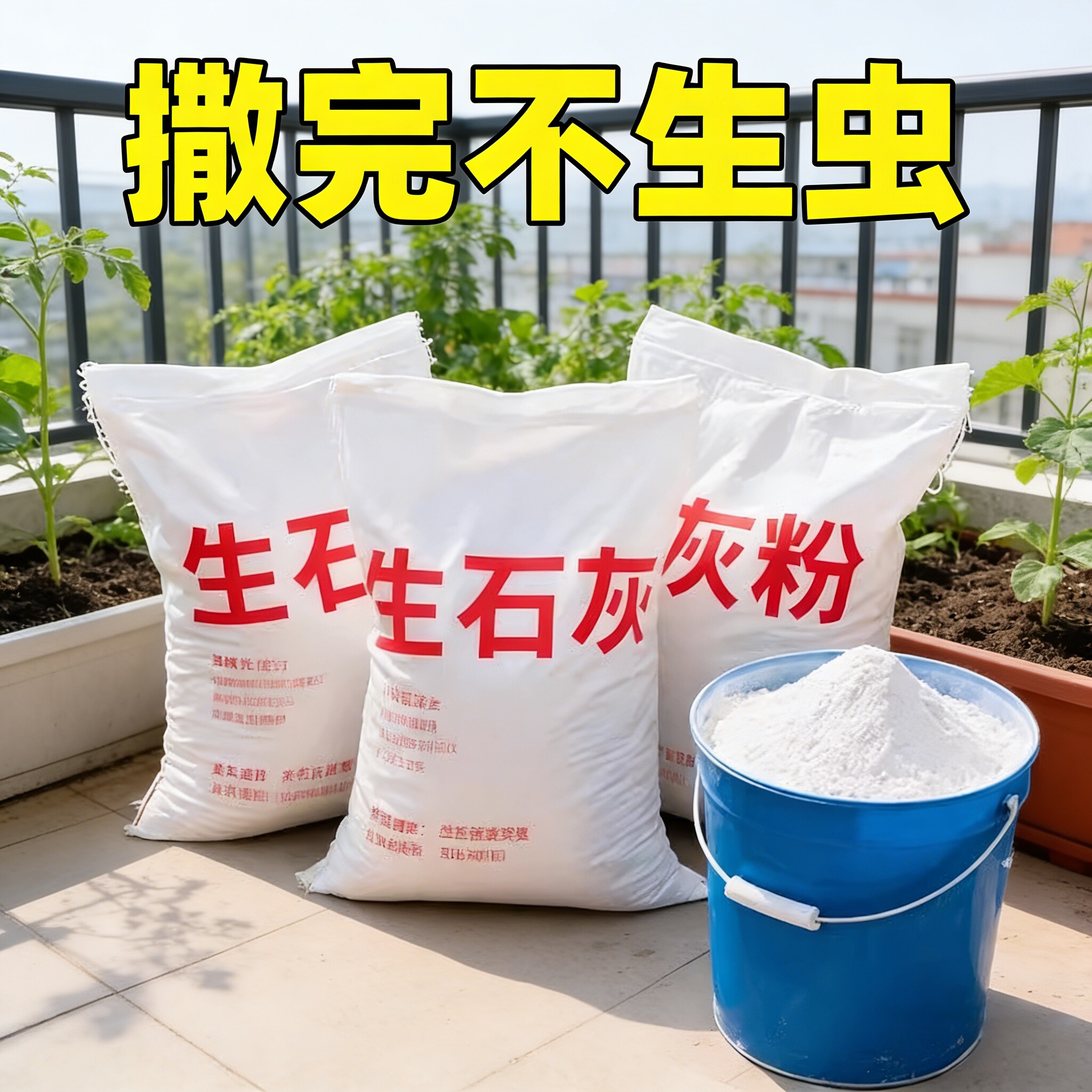 【蔬菜专用】生石灰粉土壤杀菌菜地除虫改善土壤高纯度生石灰防虫