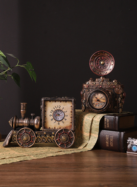 欧式复古怀旧照相机模型摆件老式物件服装店铺咖啡厅橱窗装饰道具