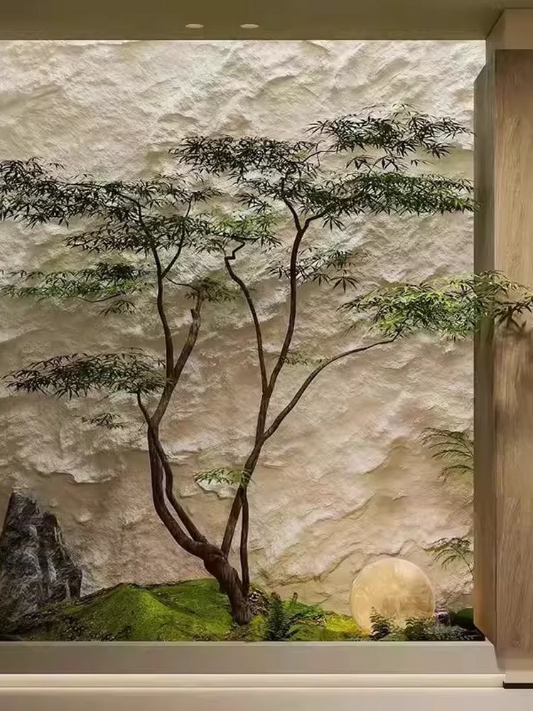 仿真绿植鸡爪槭假枫树景观造景橱窗商场茶室软装植物装饰组合套装