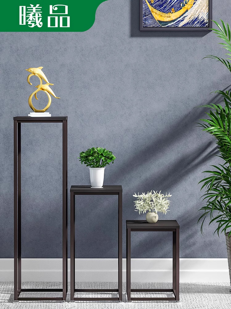 花架子客厅简约现代落地式绿萝花卉摆件盆景架室内铁艺花架置物架