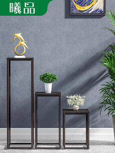 花架子客厅简约现代落地式 绿萝花卉摆件盆景架室内铁艺花架置物架