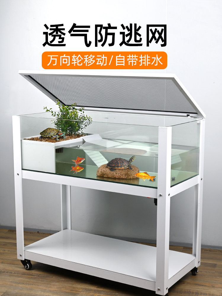 乌龟生态造景缸大晒台水陆缸带排水盖子防逃养大龟专用玻璃饲养箱,宠物/宠物食品及用品,龟缸,淘宝优惠券,粉丝福利购,淘宝优惠卷
