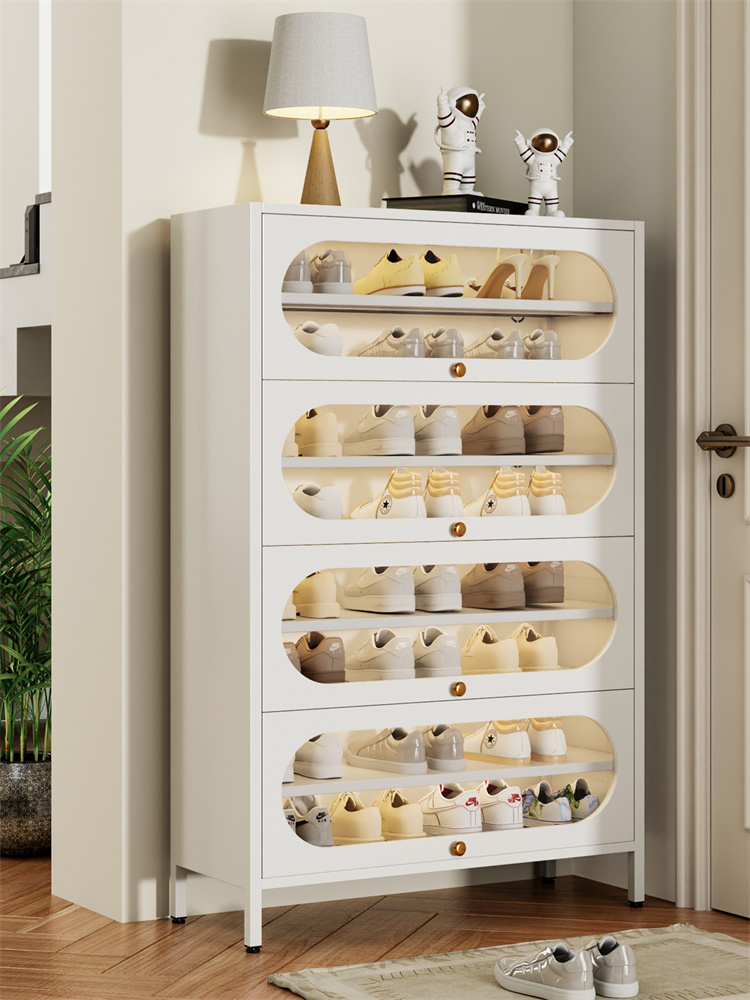 钢制鞋柜家用门口新款2025爆款防尘鞋架玄关大容量收纳上翻门鞋柜