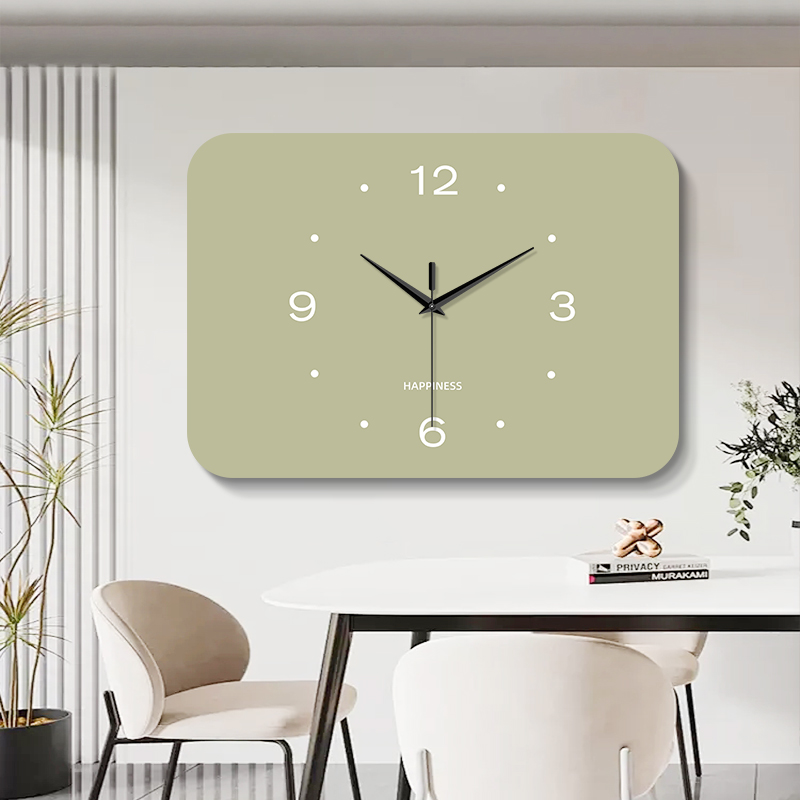 极简小清新餐厅钟表挂钟2025新款客厅创意挂表家用静音时钟挂墙
