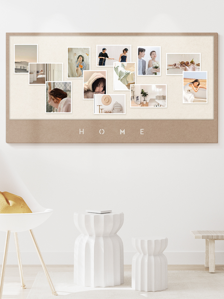 定制软木板照片墙背景板毛毡墙贴展示墙背景桌面留言板挂墙玄关客