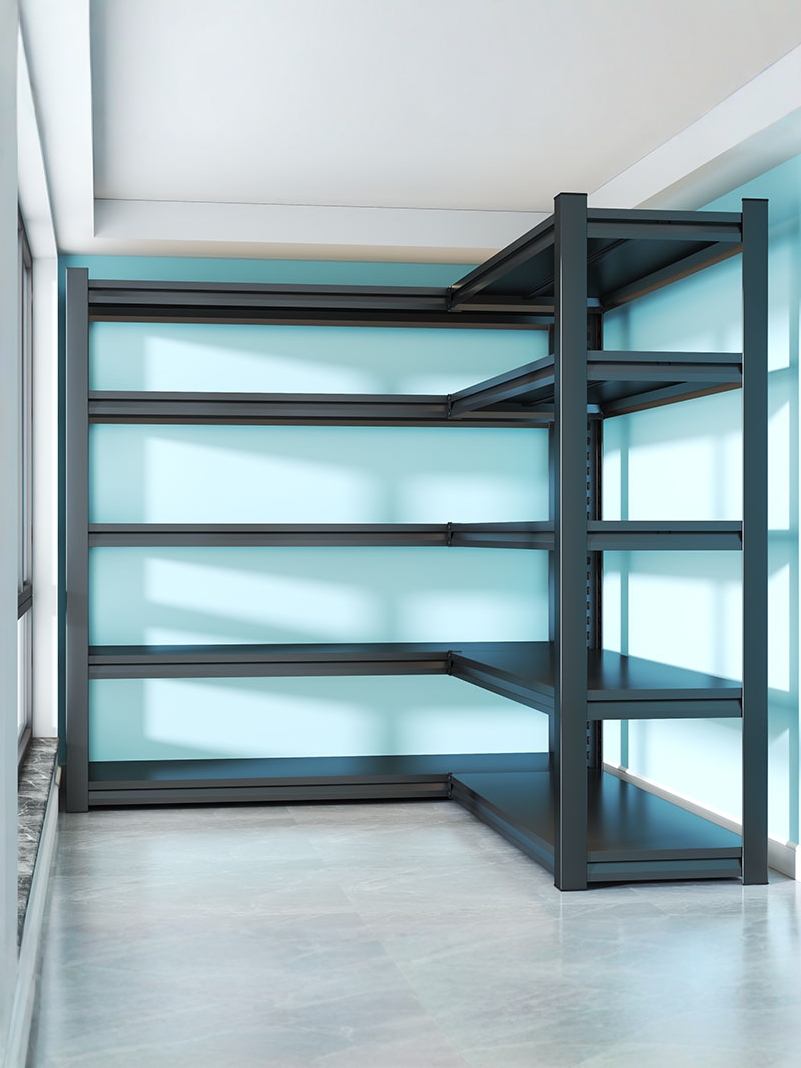 转角L型置物架拐角多层货架钢制直角收纳架阳台杂物架仓库储物架