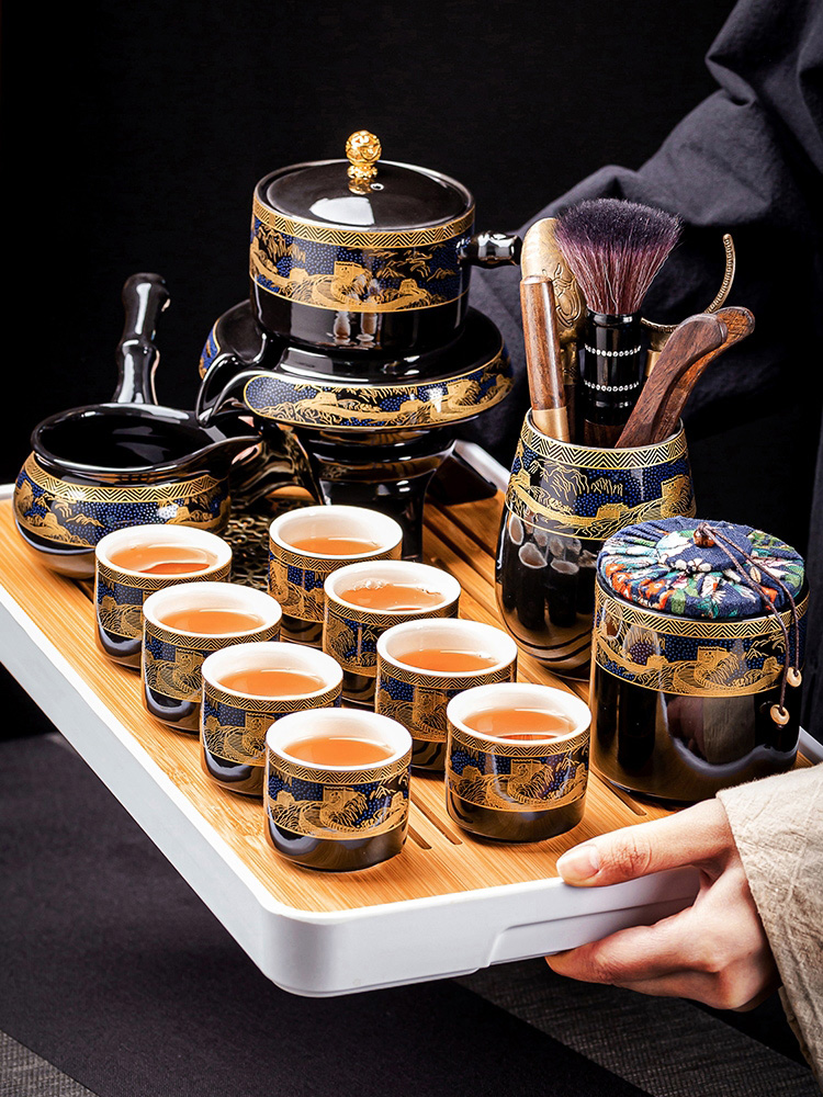 功夫茶具套装轻奢高档中式风办公室泡茶神器懒人自动冲茶器礼盒装