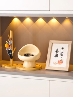 北欧奶油风入户玄关钥匙收纳摆件家居门口放钥匙鞋柜置物架装饰品