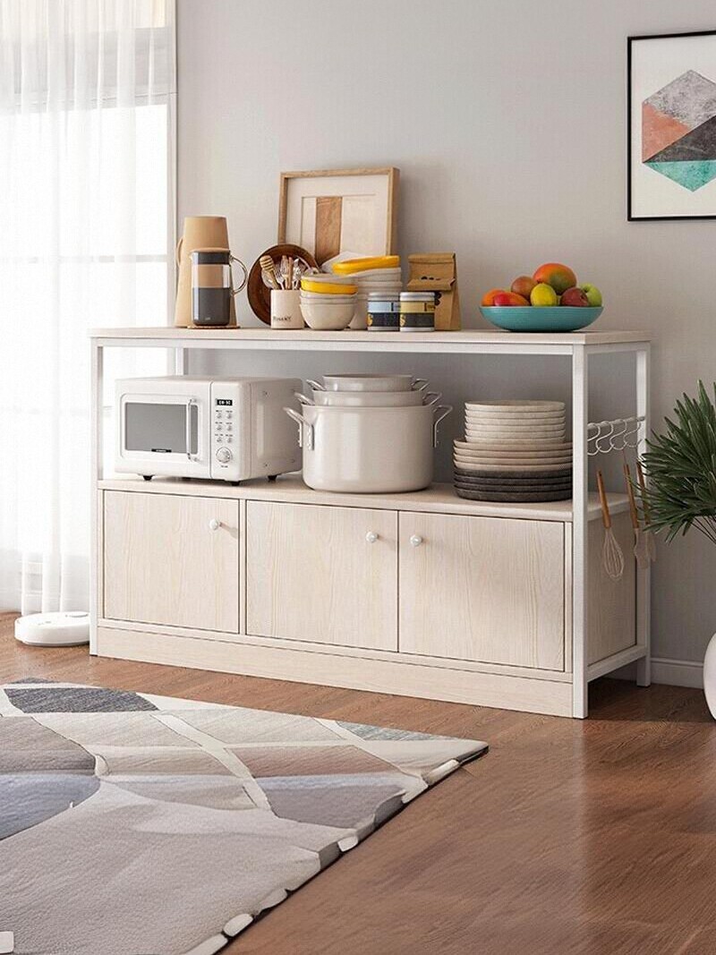 橱柜厨房置物架置物柜落地储物柜家用收纳柜子餐边柜专用切菜桌子