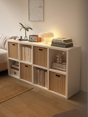 卡莱克钢制格子柜家用书架落地置物架一体靠墙自由组合简易储物柜