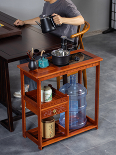 实木移动小茶桌边柜茶台客厅茶几阳台办公室茶车烧水壶一体茶水柜