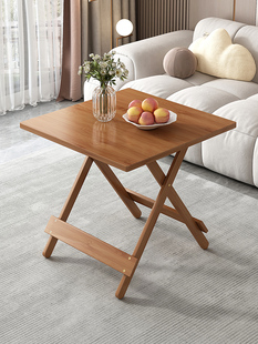 折叠桌子家用饭桌户外便携式出租房餐桌小户型免安装摆摊小四方桌