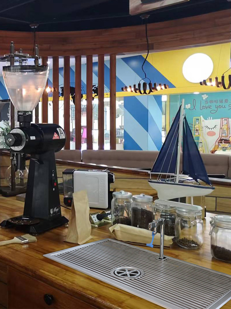 Aikamo中式吧台手冲咖啡水盘304不锈钢高压洗杯器嵌入茶盘沥水盘