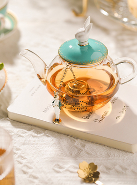 布兰兔茶滤兔子茶漏爱丽丝滤茶器可爱泡茶器吊坠茶滤茶叶过滤器