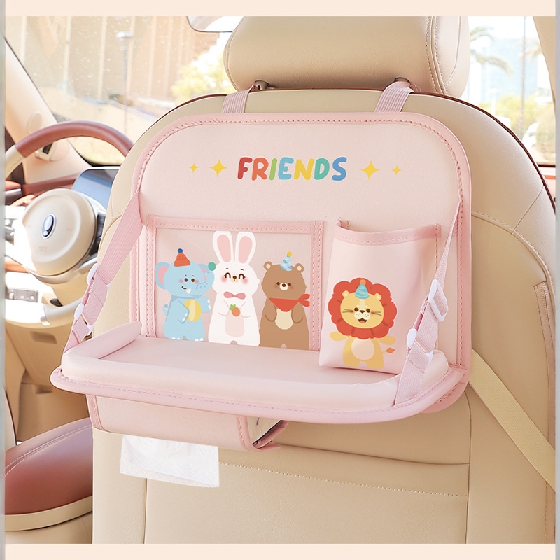 车载收纳袋汽车座椅后背多功能置物架车用后排椅背小桌板储物挂袋