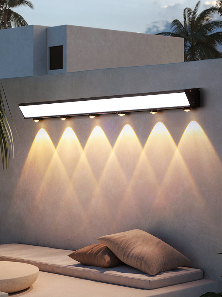 太阳能户外壁灯2025年新款花园围墙防水室外阳光房长条防水门头灯