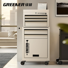 GREENER收纳车工业风收纳柜子工具推车置物架咖啡储物柜画室移动