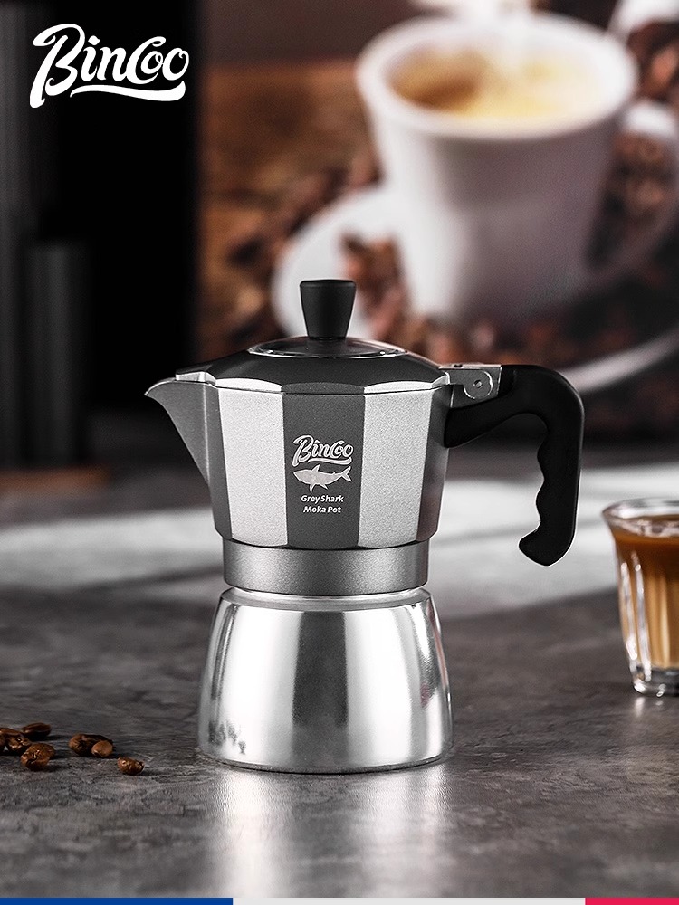 Bincoo意式双阀摩卡壶家用小型手摇咖啡机电热炉煮咖啡壶户外套装