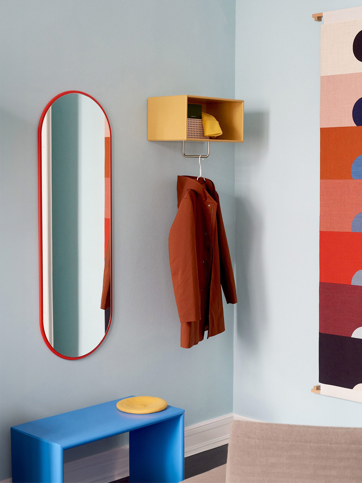 中古包豪斯镜子全身试衣镜衣帽间装饰画多巴胺穿衣镜挂画女生卧室