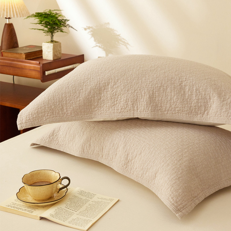 枕巾一对枕巾纯棉一对装2025新款防头油枕头巾可固定全棉纱布轻奢