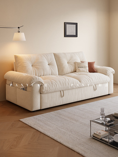 畔语可拆洗布艺沙发床2025新款双人位客厅小户型折叠两用云朵沙发