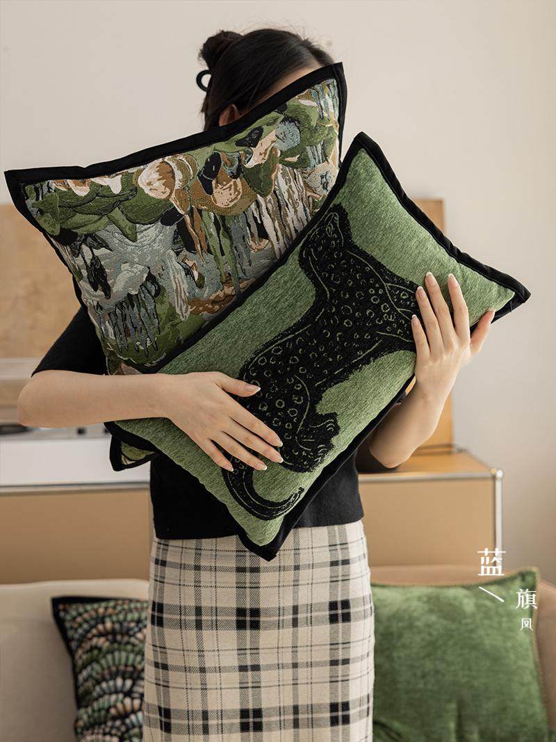 新中式绿光轻奢沙发抱枕套抱枕床上用靠枕靠垫沙发抱枕套腰枕民宿,居家布艺,靠垫/抱枕,淘宝优惠券,粉丝福利购,淘宝优惠卷