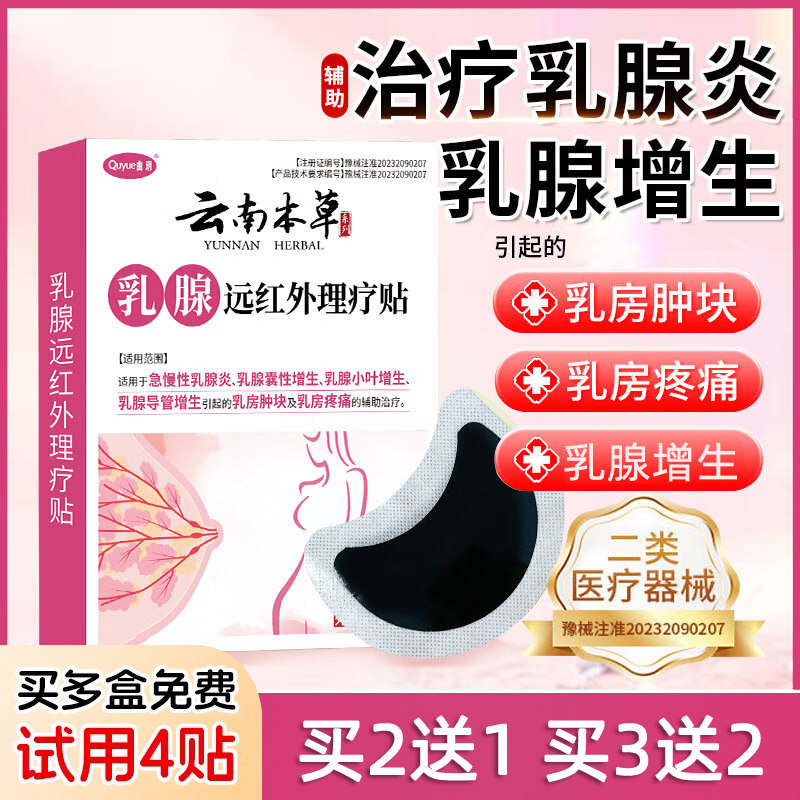 【医用级】乳腺结节散结贴远红外贴疏通乳房胀痛肿块硬块囊肿贴膏