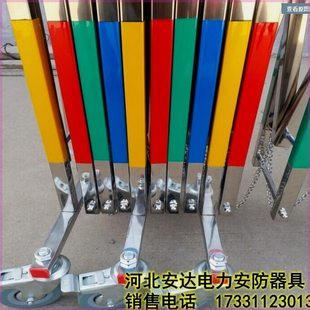 不锈钢伸缩围栏幼儿园安全围挡移动护栏道路施工户外折叠隔离栅栏