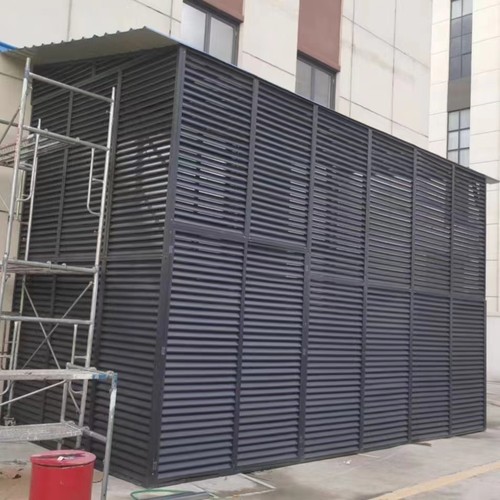 定做铝合金空调外机罩百叶窗格栅防雨防晒保护罩定制空调外机保护