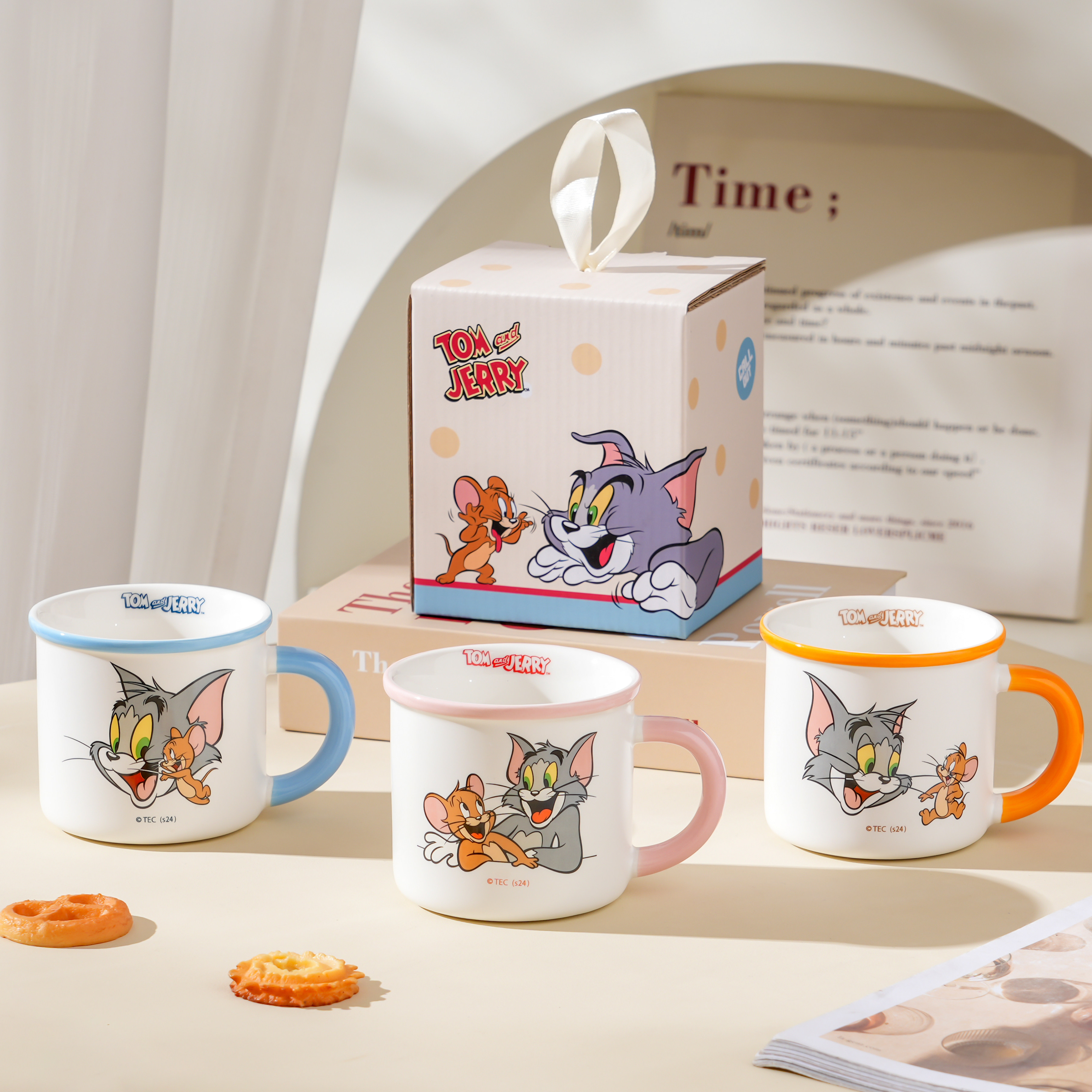 猫和老鼠马克杯陶瓷儿童水杯家用情侣喝水杯子生日礼物咖啡杯可爱