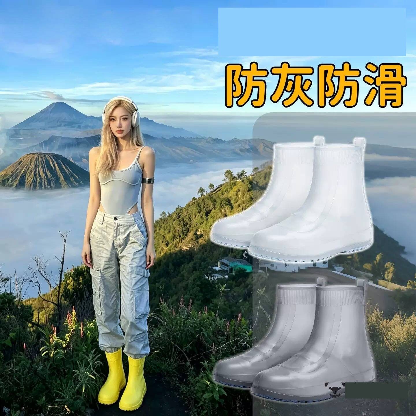 印尼旅游专用鞋套男女便携户外防黑泥防滑家用可折叠外穿雨鞋套