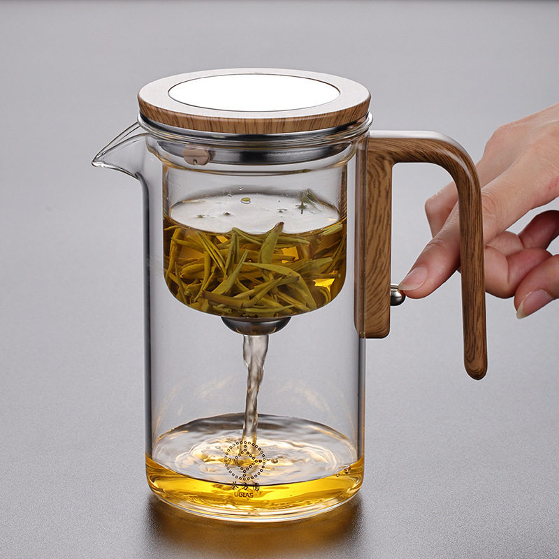 泡茶壶茶水分离飘逸杯全玻璃耐热过滤冲茶功夫茶具磁吸泡茶杯